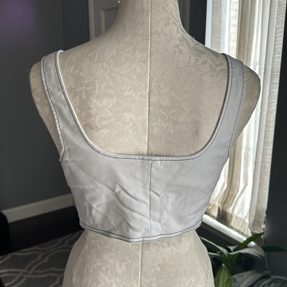 Forever 21 White Laced Up Crop Top - Picture 4 of 7